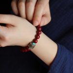 Buddha Stones 925 Sterling Silver Chinese Zodiac Natal Buddha Cinnabar Om Mani Padme Hum Calm Bracelet Bracelet BS 7