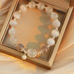 Buddha Stones 925 Sterling Silver Cat Eye Moonstone Love Support Bracelet Bracelet BS 8