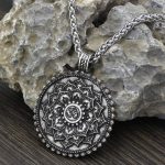 Six True Words Love Peace Flower Pattern Necklace (Extra 35% Off | USE CODE: FS35) Necklaces & Pendants BS 4
