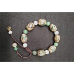 Buddha Stones Tibetan Three-eyed Dzi Bead Luck Protection Braided Bracelet Bracelet BS 6