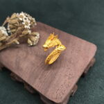 Buddha Stones Golden Dragon Success Strength Ring Ring BS 3