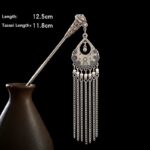 Buddha Stones Water Drop Lily of the Valley Flowers Tassels Confidence Hairpin Hairpin BS 35