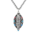 Buddha Stones Tibetan Om Mani Padme Hum Purity Rotatable Necklace Pendant Necklaces & Pendants BS 3