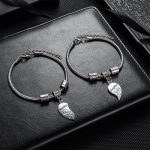 Buddha Stones 2pcs Matching Heart Mother Daughter Bracelets Bracelet BS 4