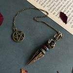 Buddha Stones Pentagram Eye of God Feather Hamsa Copper Healing Necklace Pendant Pendulum Necklaces & Pendants BS Pentagram