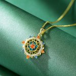 Buddha Stones 925 Sterling Silver Lotus Flower Colorful Zircon New Beginning Necklace Pendant Necklaces & Pendants BS LOTUS(Enlightenment♥New Beginning)