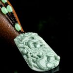 Buddha Stones Year Of The Dragon Chinese Zodiac Dragon Soaring Jade Protection Bead Chain Necklace Pendant Necklaces & Pendants BS 3