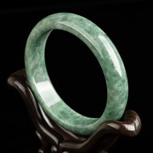 Buddha Stones Natural Jade Luck Wealth Bangle Bracelet Bracelet BS 62mm