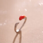 Buddha Stones Koi Fish Copper Balance Luck Adjustable Ring Rings BS 1