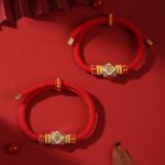 Buddha Stones 999 Sterling Silver Chinese Zodiac Natal Buddha Red Rope Luck Strength Handcrafted Kids Bracelet Bracelet BS 3