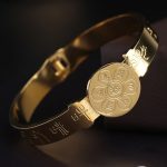 Buddha Stones Yin Yang Lotus Om Mani Padme Hum Mantra Titanium Steel Harmony Bracelet Bangle Bracelet Bangle BS Om Mani Padme Hum 56mm