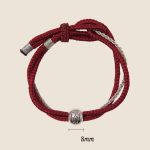 Buddha Stones 925 Sterling Silver Tibetan Zakiram Goddess of Wealth Luck Rope Bracelet Bracelet BS 9
