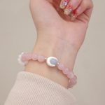 Buddha Stones 925 Sterling Silver Natural Amethyst Aquamarine Pink Crystal Cat's Eye Healing Crescent Moon Bracelet Bracelet BS 14