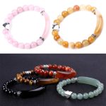 Natural Crystal Beads Unisex Heart Bracelet Bracelet BS 14