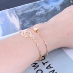 Buddha Stones 2Pcs Lotus Flower Love Heart Enlightenment Bracelet Bracelet BS 4