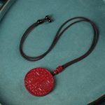 Buddha Stones Cinnabar Yin Yang Keep Away Evil Spirits Necklace Pendant Necklaces & Pendants BS 2