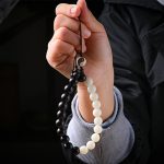 Buddha Stones Ebony YinYang Protection Bracelet Decoration Bracelet BS 6