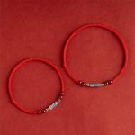 Buddha Stones 925 Sterling Silver Koi Fish Cinnabar Bead Wealth Handcrafted Braided Bracelet Anklet Bracelet Anklet BS 5