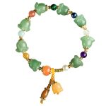 Buddha Stones Green Aventurine Magnolia Flower Luck Bracelet Bracelet BS 9