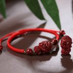 Buddha Stones Chinese Zodiac Natal Buddha Cinnabar Amulet Blessing String Bracelet Bracelet BS 4