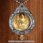 Buddha Stones Chinese Zodiac Natal Buddha Thangka Nine Palaces Eight Diagrams Wealth Rotatable Necklace Pendant Necklaces & Pendants BS Rabbit-Manjushri Bodhisattva