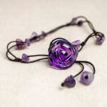 Buddha Stones Amethyst Pink Crystal Green Aventurine Rose Inner Peace Healing Anklet Anklet BS 5