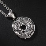 Buddha Stones Koi Fish Dragon Peace Buckle Wealth Necklace Pendant Necklaces & Pendants BS 9