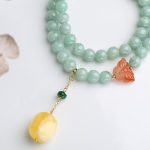 Buddha Stones 925 Sterling Silver Natural Jade Amber Butterfly Luck Abundance Bracelet Bracelet BS 2