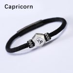 Buddha Stones 999 Sterling Silver 12 Constellations of the Zodiac Protection Handmade String Bracelet Bracelet BS Capricorn 19CM