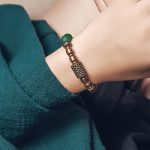 Buddha Stones Tibetan Red Agate Green Agate Copper Confidence Fortune Bracelet Bracelet BS 9