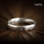 Buddha Stones 925 Sterling Silver Chinese Zodiac Natal Buddha Blessing Couple Ring Rings BS Dog/Pig Women