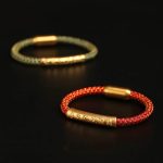Buddha Stones Handmade 999 Sterling Silver Om Mani Padme Hum Protection Dragon Scale Braided Magnetic Buckle Bracelet Bracelet BS 16