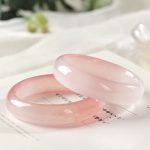 Buddha Stones Pink Golden Silk Jade Wealth Bracelet Bangle Bracelet & Bangle BS 8