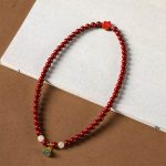 Buddha Stones Cinnabar Lotus Charm Double Wrap Blessing Bracelet Bracelet BS 2