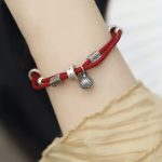 Buddha Stones 925 Sterling Silver Gold Swallowing Beast Koi Fish Wealth Handcrafted Braided Bracelet Bracelet BS 2