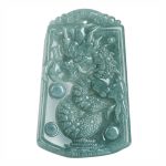 Buddha Stones Year Of The Dragon Chinese Zodiac Dragon Travels The World Jade Strength Necklace Pendant Necklaces & Pendants BS 6
