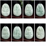 Buddha Stones Chinese Zodiac Natal Buddha Jade Wealth Prosperity Necklace Pendant Necklaces & Pendants BS 20