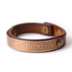 Buddha Stones Vintage Handmade Texture Copper Brass Leather Wealth Bracelet Bangle Bracelet Bangle BS 1
