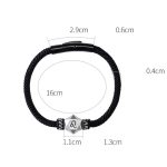 Buddha Stones 999 Sterling Silver 12 Constellations of the Zodiac Protection Handmade String Bracelet Bracelet BS 24