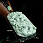 Buddha Stones Year Of The Dragon Chinese Zodiac Dragon Soaring Jade Protection Bead Chain Necklace Pendant Necklaces & Pendants BS 7