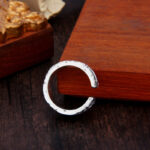 Buddha Stones 925 Sterling Silver Retro Tang Dynasty Flower Design Luck Adjustable Ring Ring BS 5