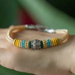 Buddha Stones Handmade 925 Sterling Silver Tibetan Om Mani Padme Hum Purity Braided Bracelet Bracelet BS 4