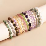 Buddha Stones Natural Irregular Shape Stone Crystal Meditation Balance Bracelet