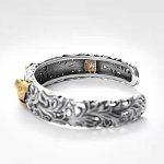 Buddhastoneshop Koi Fish Grass Pattern Prosperity Wealth Bracelet Bangle