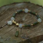 Buddha Stones Green Bamboo Jade Lily of the Valley Wealth Bracelet Bracelet BS 10
