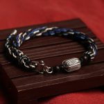 Buddha Stones 925 Sterling Silver Koi Fish Wealth Reincarnation Knot Braid String Bracelet Bracelet BS 3