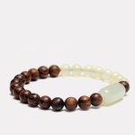 Buddha Stones  Jade Sandalwood Luck Abundance Bracelet Bracelet BS 7