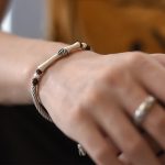 Buddha Stones 999 Sterling Silver Bamboo Pattern Cicada Luck Wealth Bracelet Bracelet BS 5