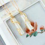 Buddha Stones Jade Dragon Phoenix Copper Protection Necklace Pendant Necklaces & Pendants BS 1