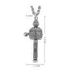 Buddha Stones Tibetan Om Mani Padme Hum Prayer Wheel Lotus Wisdom Rotatable Necklace Pendant Necklaces & Pendants BS 13